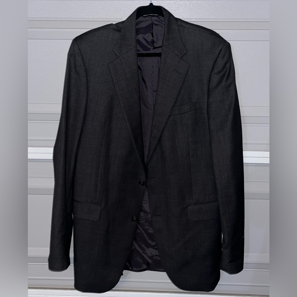 Mens Coppley Sports Coat Blazer Jacket Gray 100% Wool 2 Button Size 42W 36XT EUC